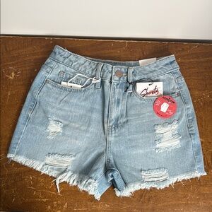 YMI Blue Jean Shorts Distressed High-Waisted